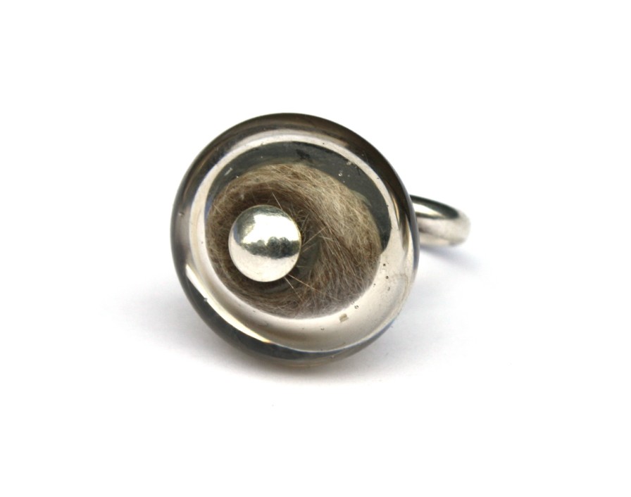 Holle ring top geblazen met vacht Noessie